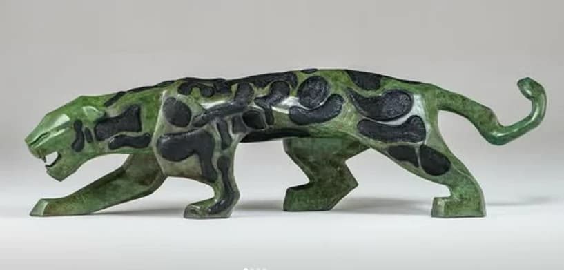 Tlhasela — bronze panther sculpture, 3D design by Yael Matute for Atang Tshikare