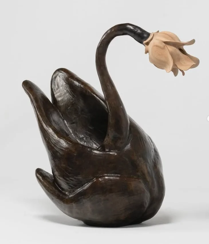 Pabala — bronze and hand-carved wood sculpture, 3D design by Yael Matute for Atang Tshikare